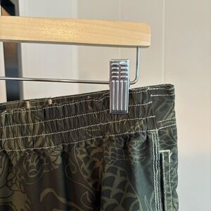 Polo Ralph Lauren Green Hawaiian Floral Mesh Lined Banded Swim Trunks Men L 32x8